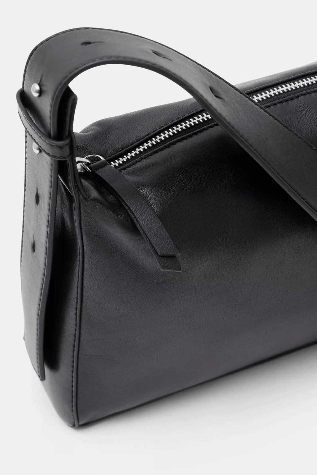 Luna Curve Leather Crossbody - BOB FASHIONBag