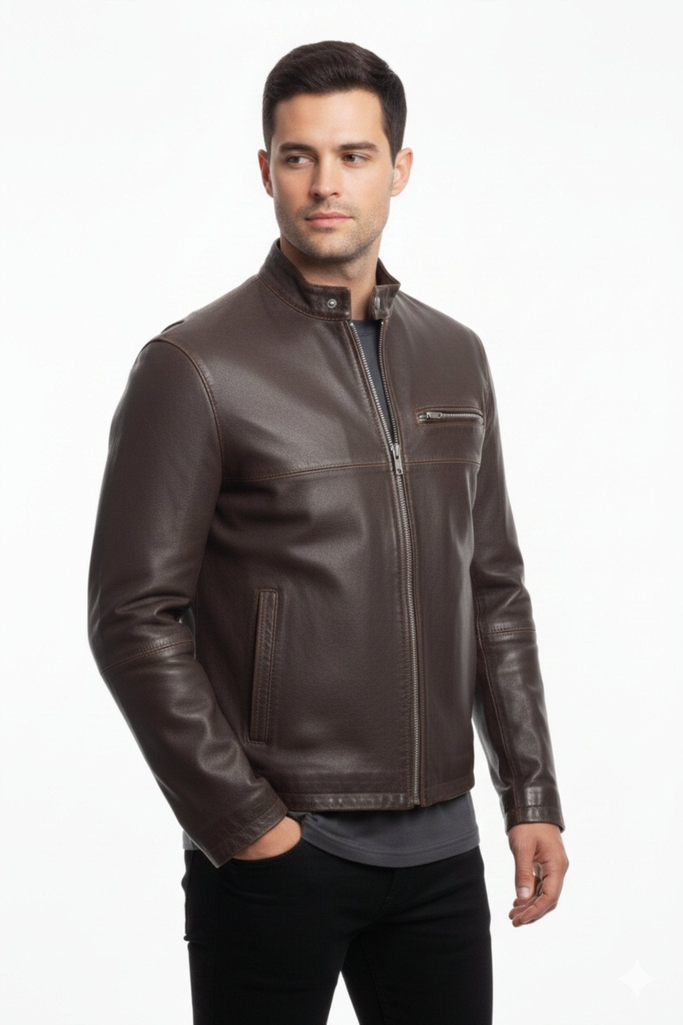 Classic Forge Genuine Leather Jacket - BOB FASHIONJACKET