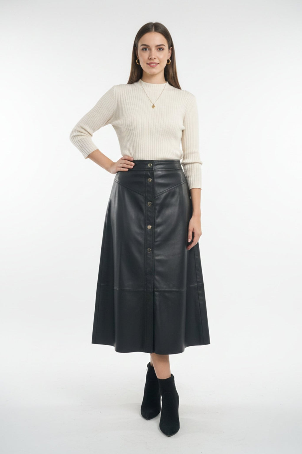 The Aurelia Leather Skirt - BOB FASHIONskirt