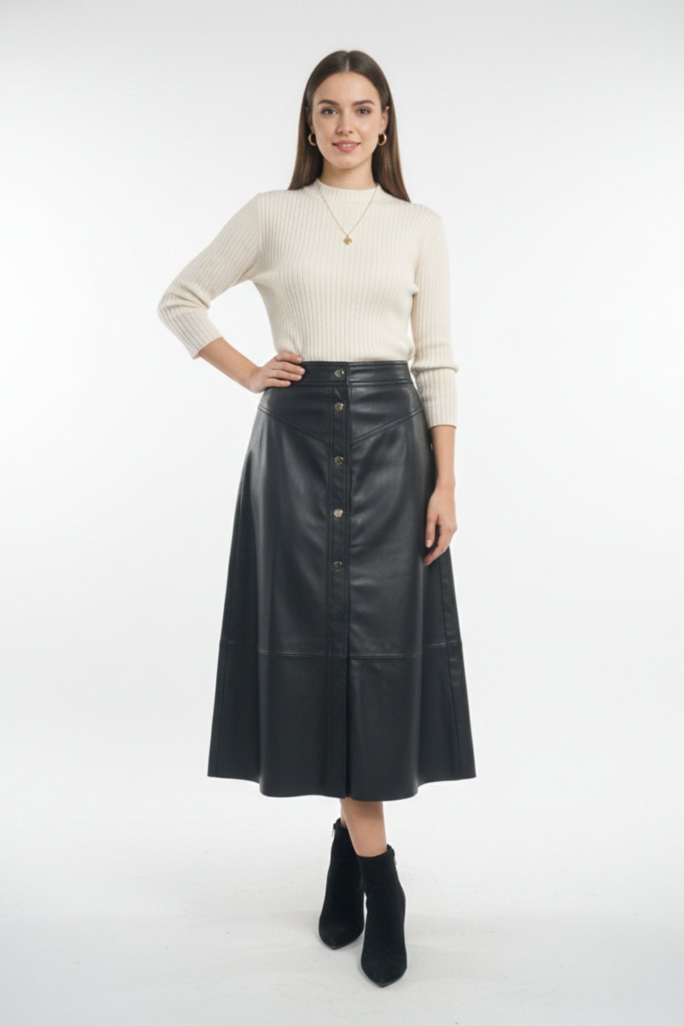 The Aurelia Leather Skirt - BOB FASHIONskirt