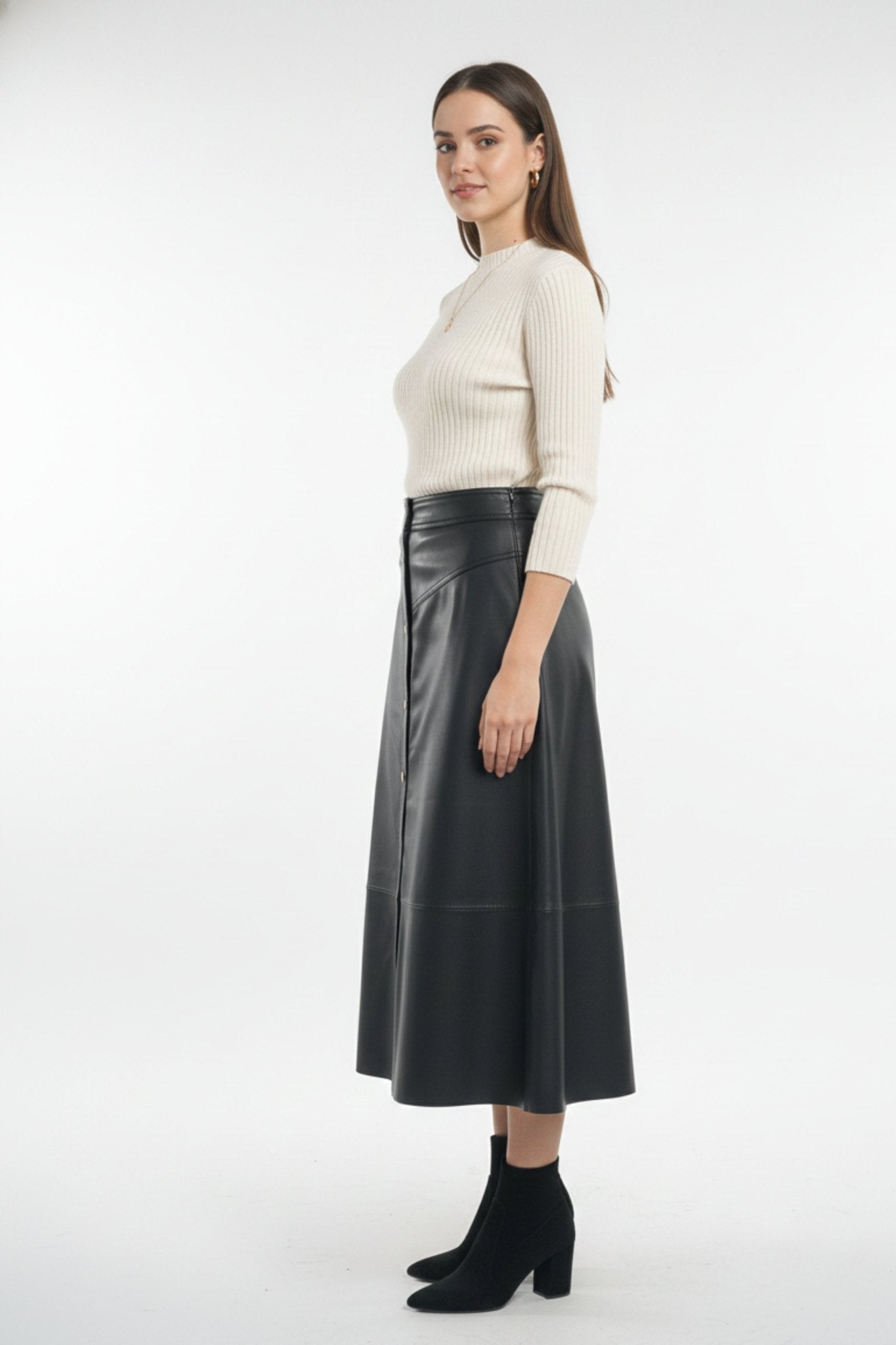 The Aurelia Leather Skirt - BOB FASHIONskirt