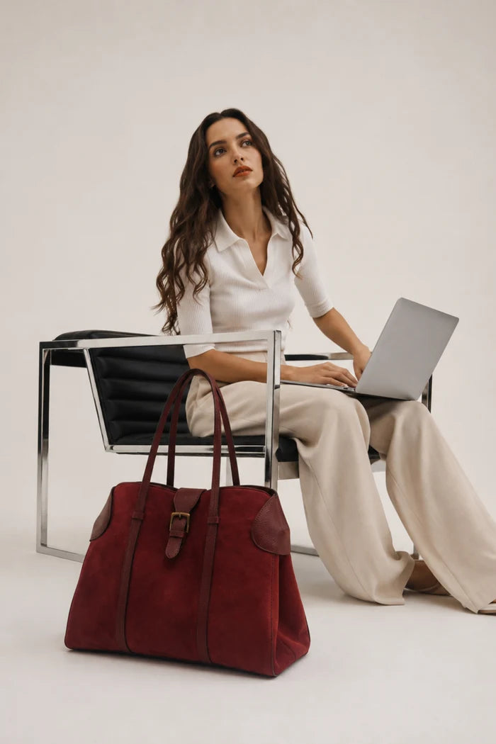 Azure Luxe Tote