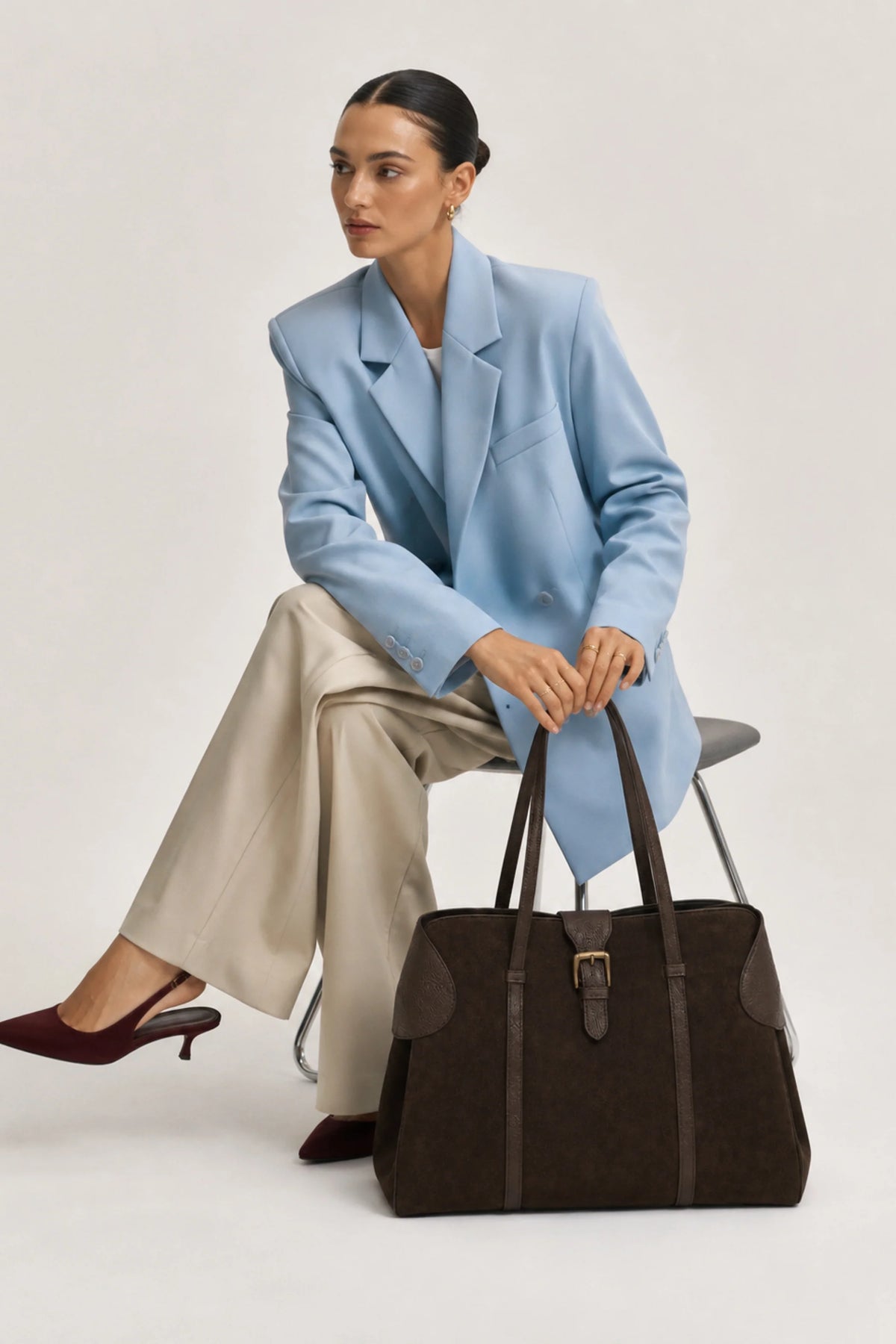 Azure Luxe Tote