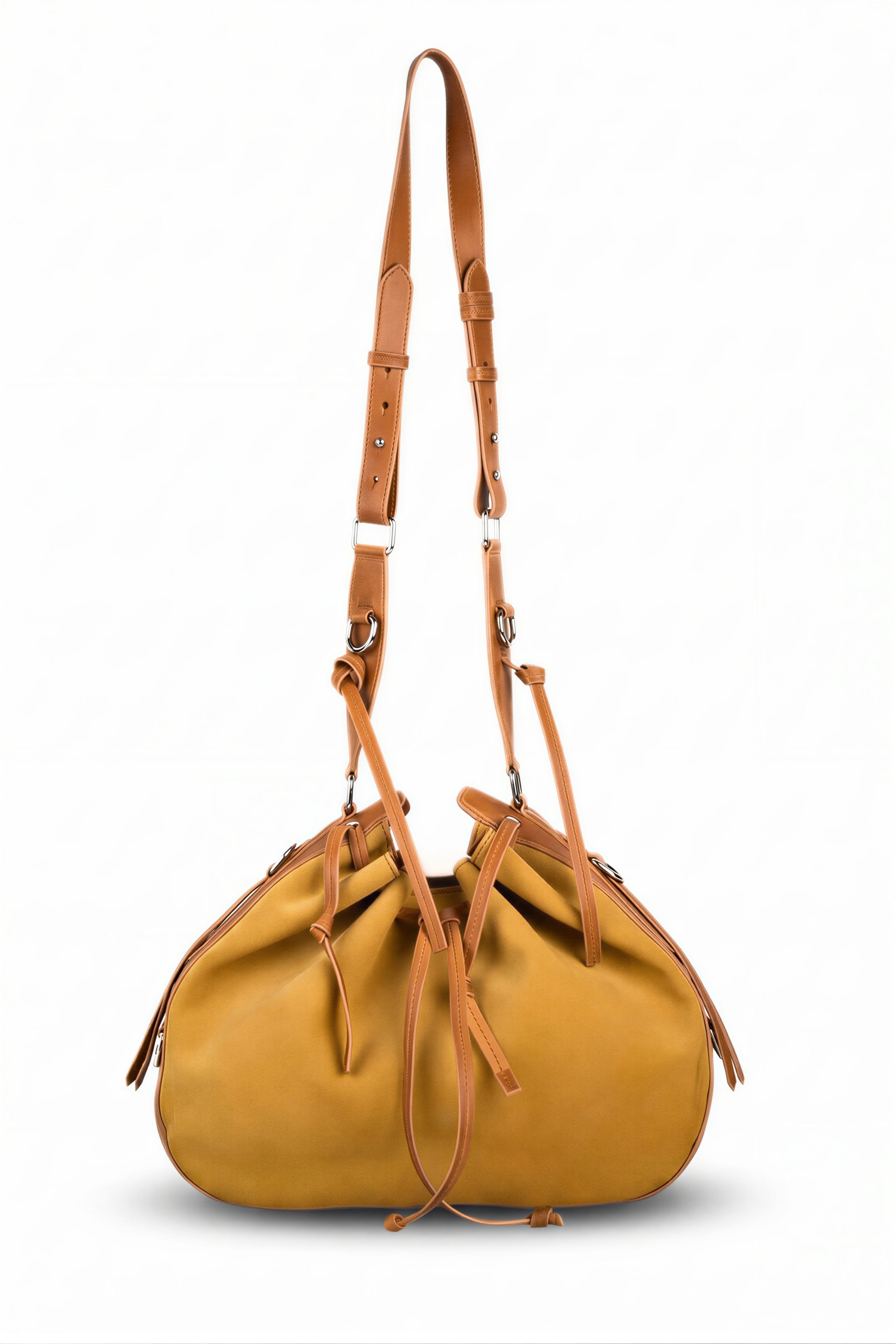 Terra Drawstring Shoulder Bag - Tan