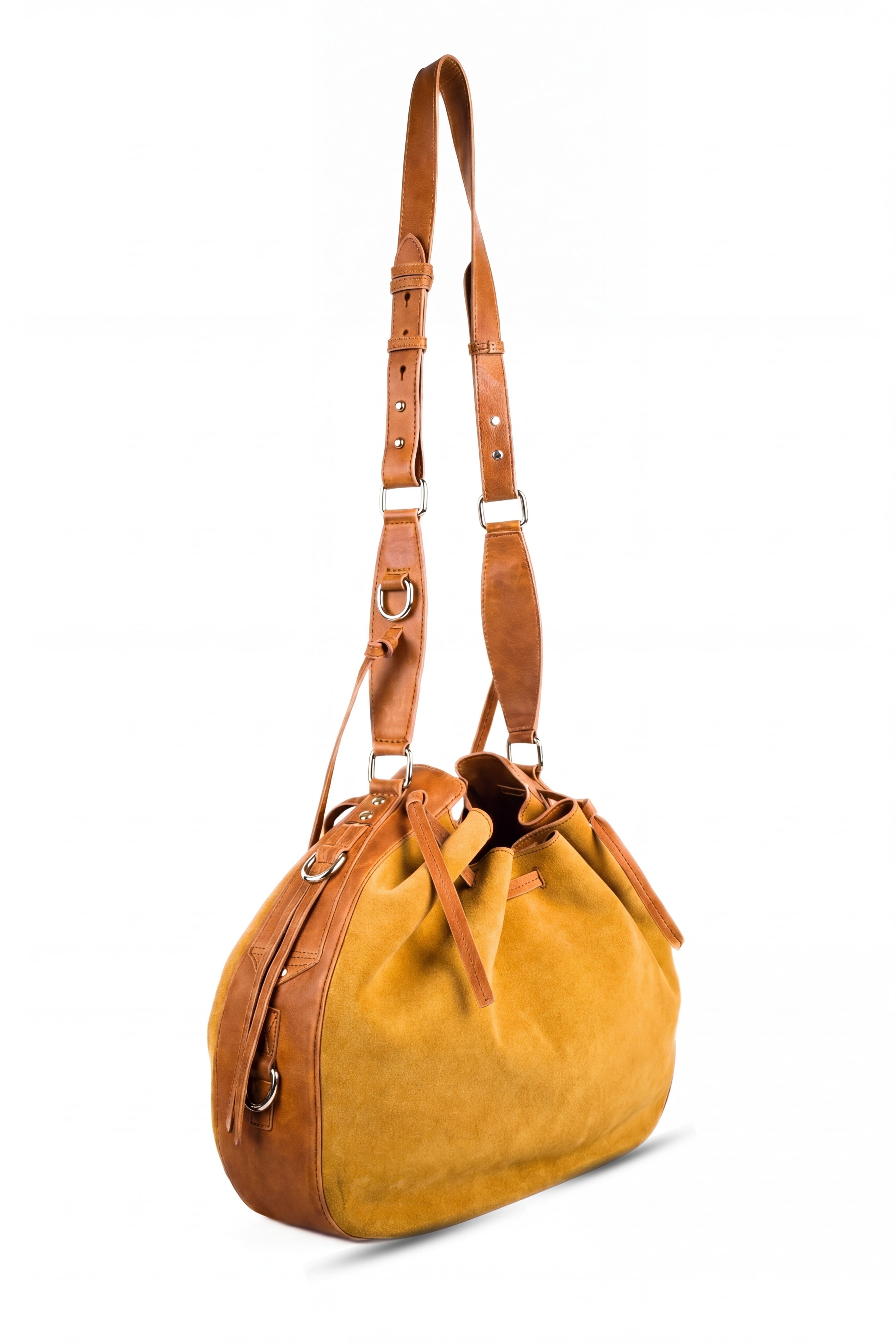 Terra Drawstring Shoulder Bag - Tan