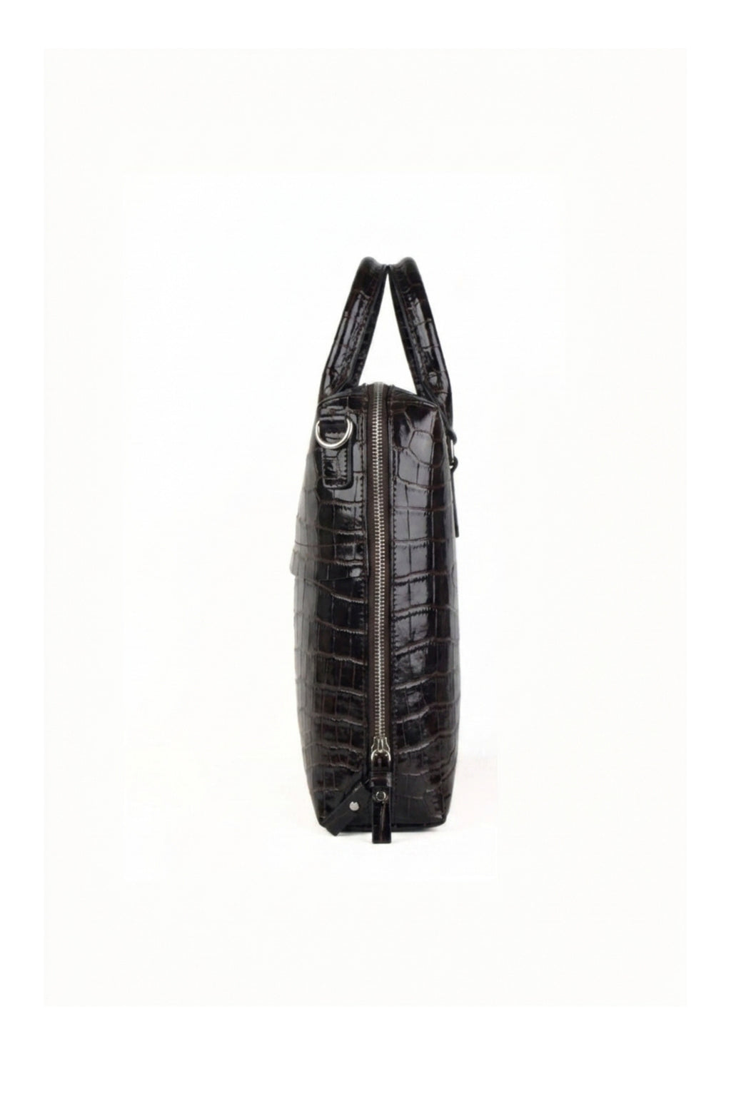 Executive Croco Embossed Leather Laptop Bag