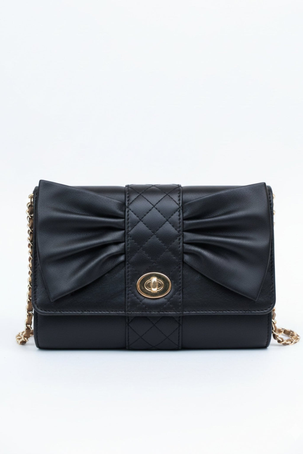 Noir Bow Luxe Chain Bag - BOB FASHION