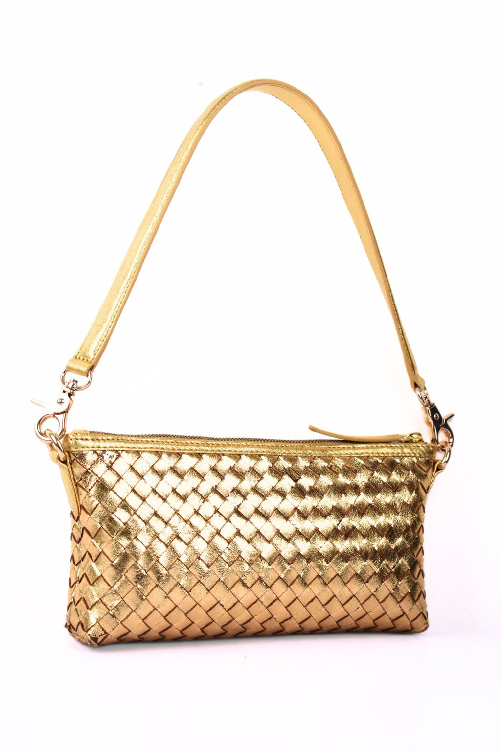 Golden Charm Weave Bag - BOB FASHIONBag