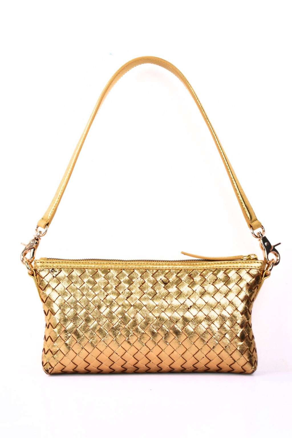 Golden Charm Weave Bag - BOB FASHIONBag