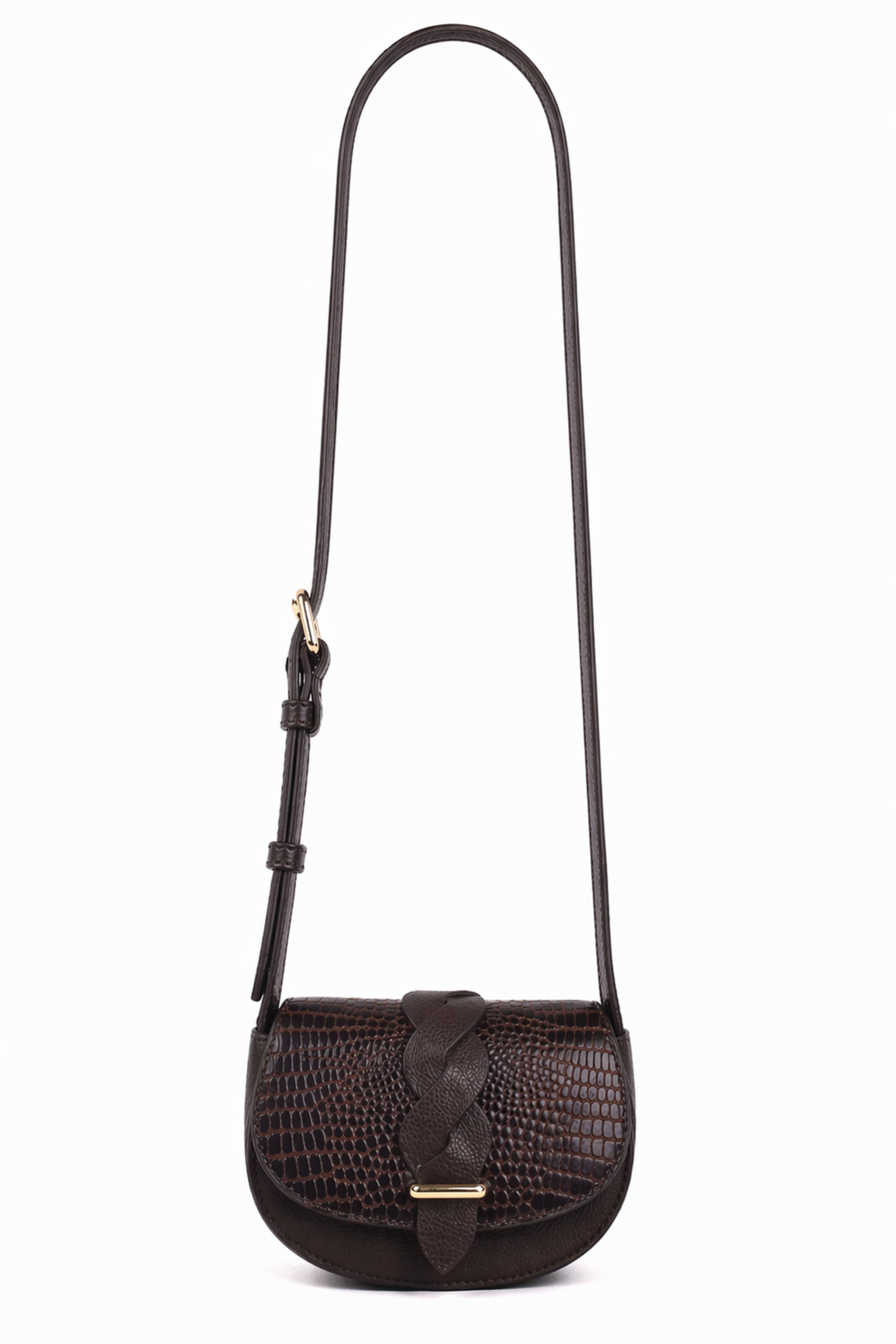 Croco Arc Mini Shoulder Bag