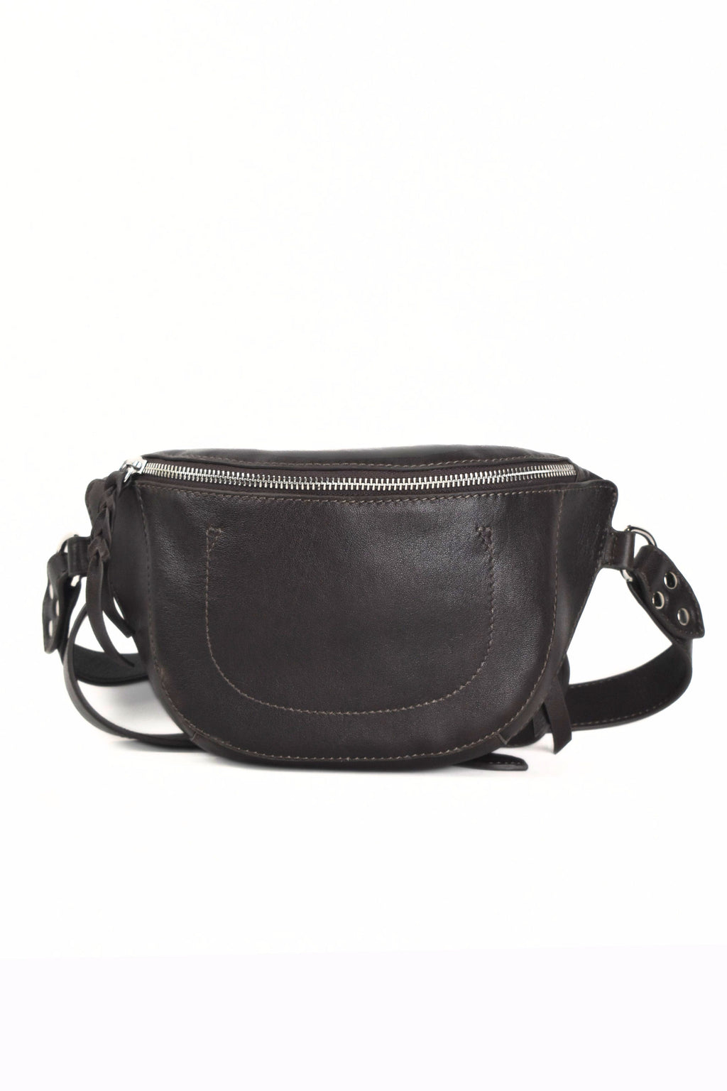 Unisex Noctra Curve Leather Belt Bag