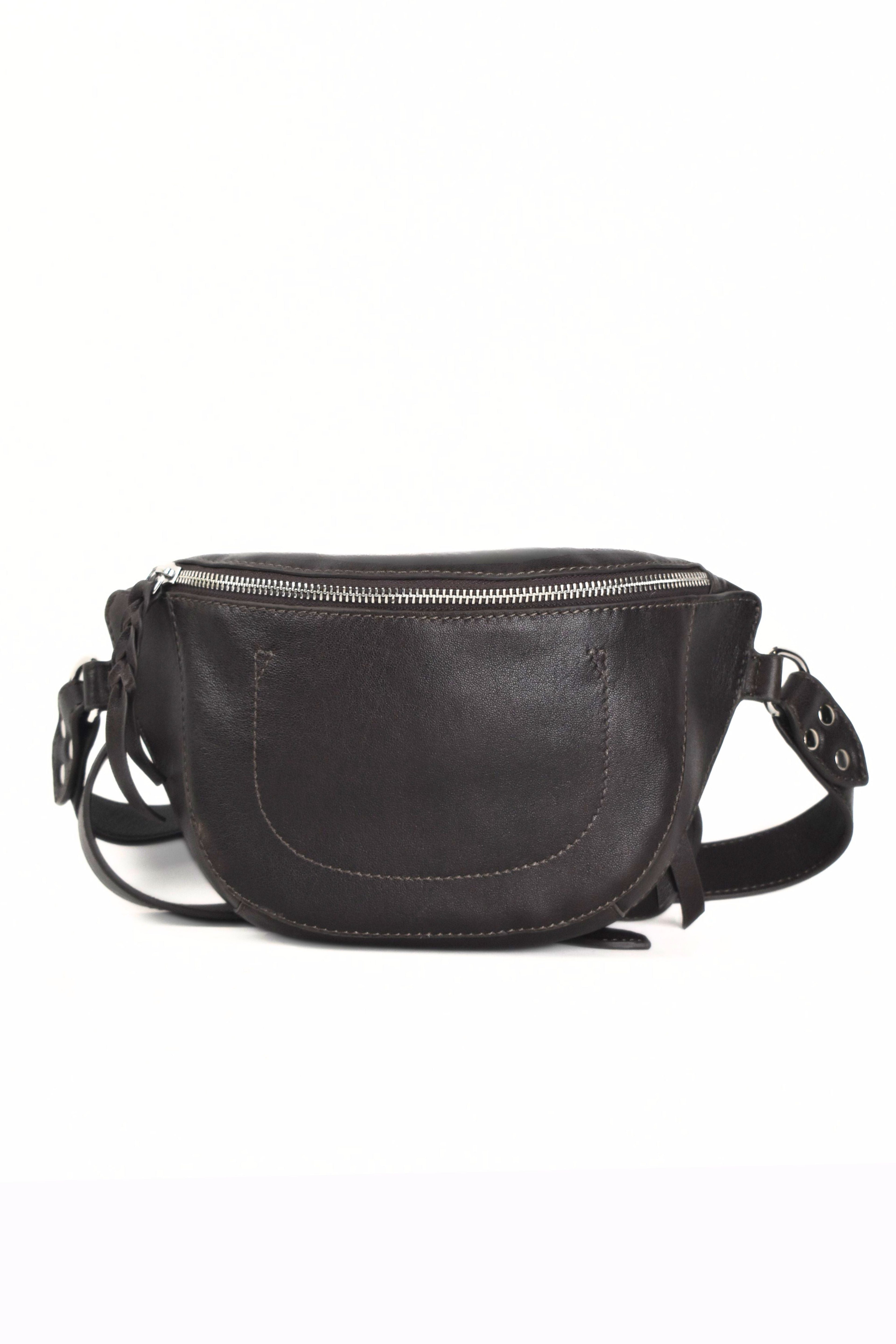 Unisex Noctra Curve Leather Belt Bag