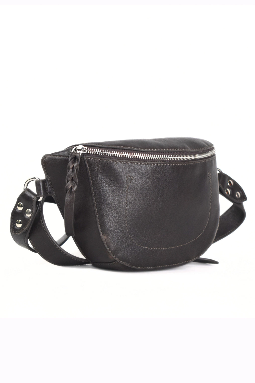 Unisex Noctra Curve Leather Belt Bag
