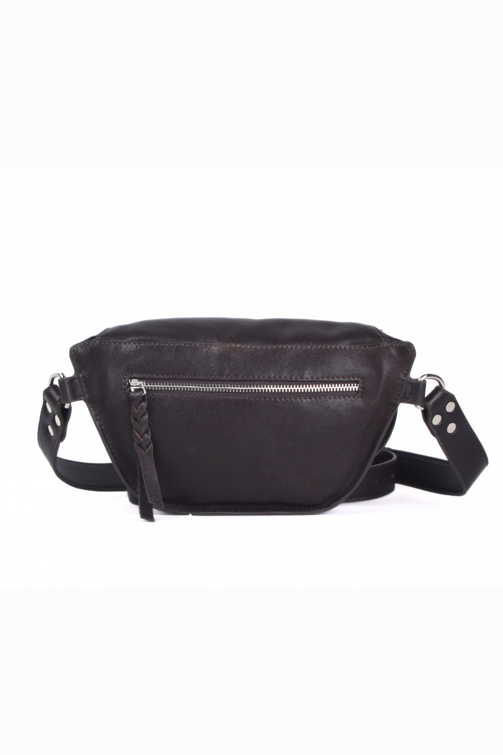 Unisex Noctra Curve Leather Belt Bag
