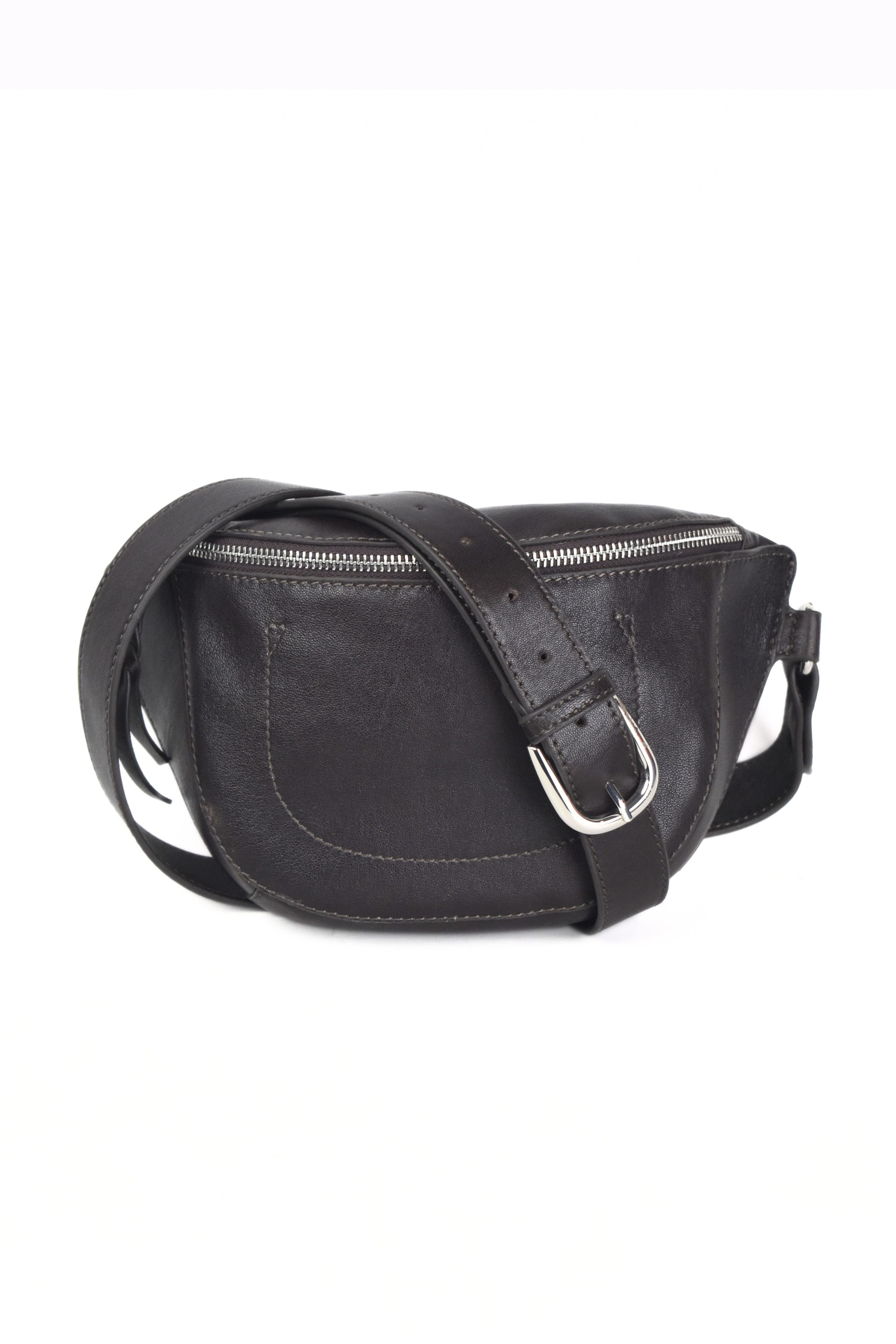 Unisex Noctra Curve Leather Belt Bag
