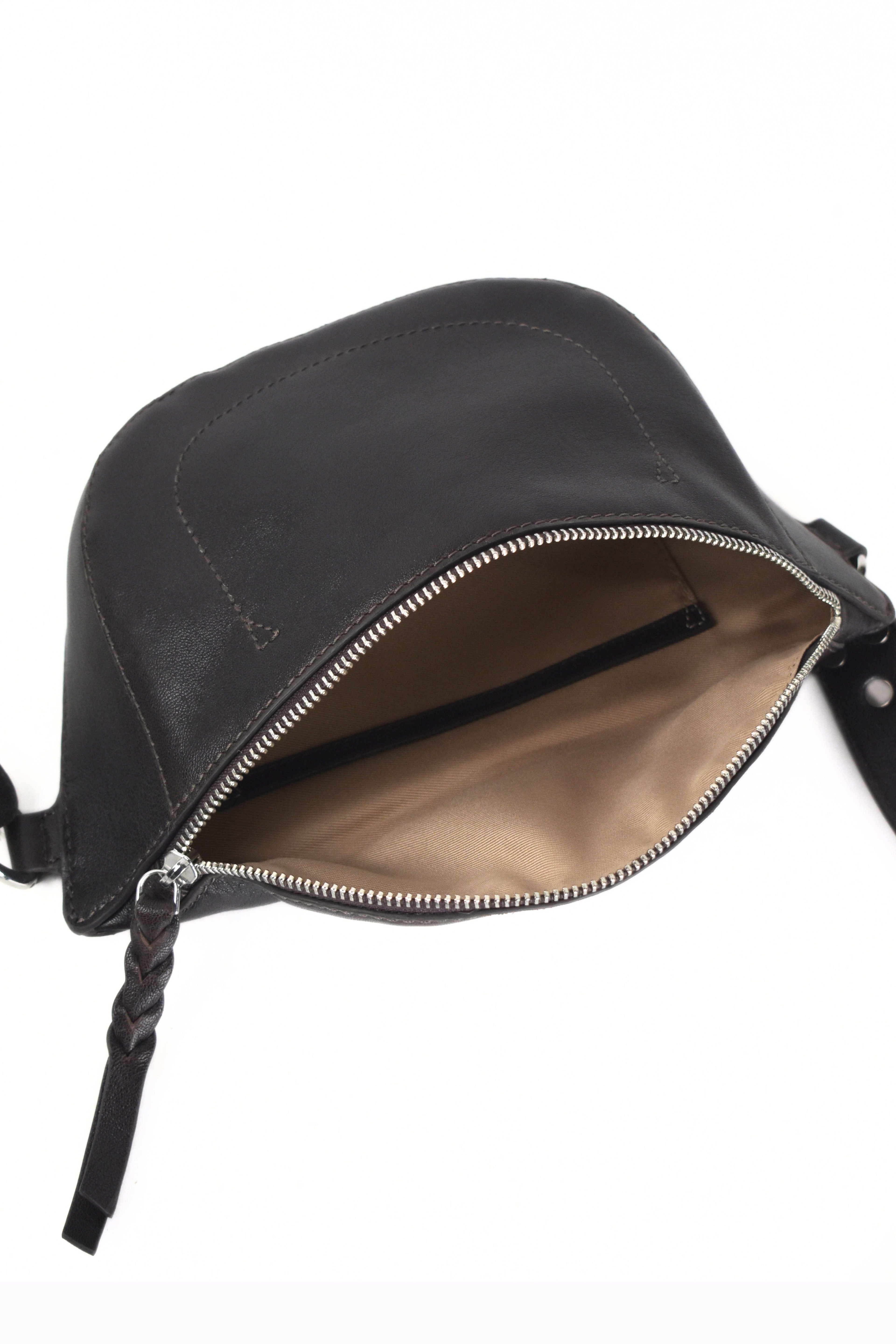 Unisex Noctra Curve Leather Belt Bag