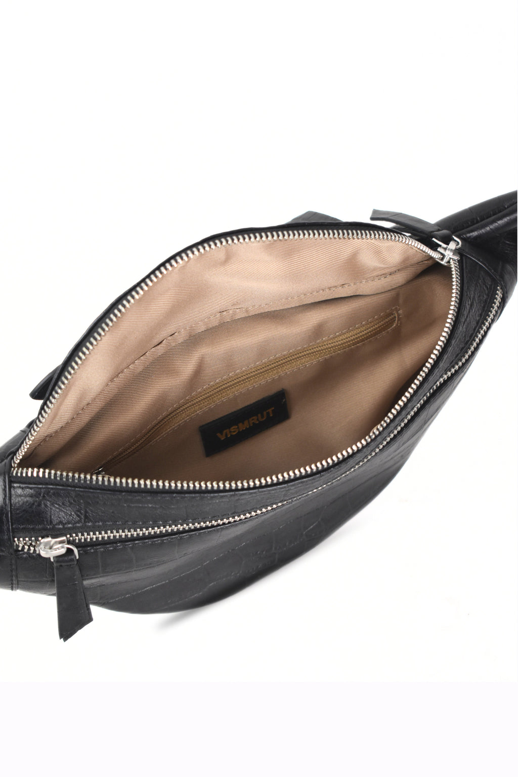 Unisex Noir Croc Fanny Bag