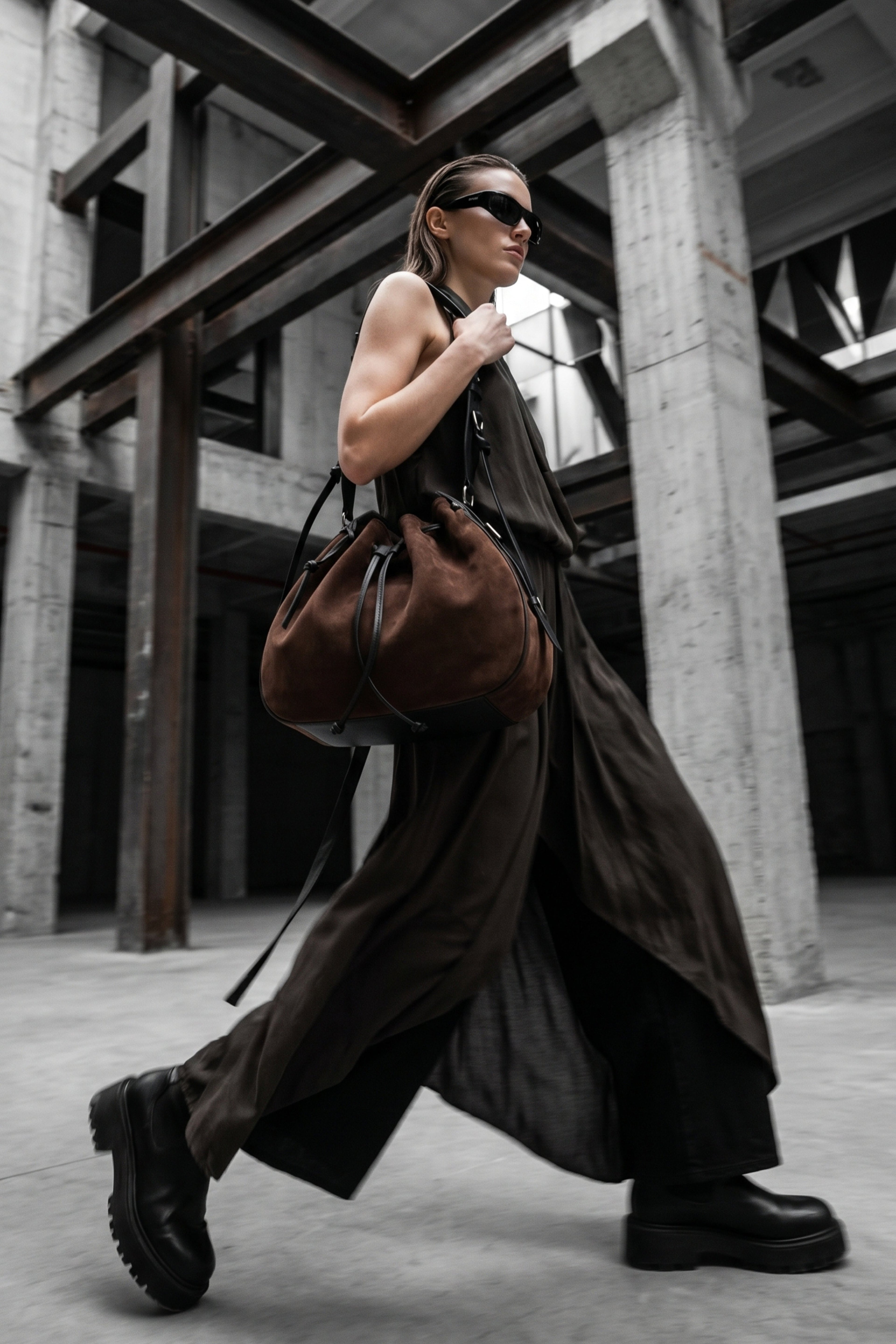 Terra Drawstring Shoulder Bag