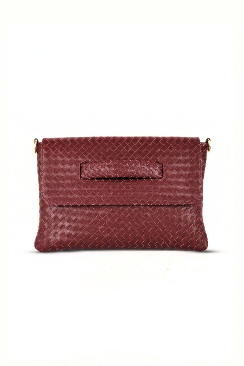 Woven Leather Handheld Crossbody Bag