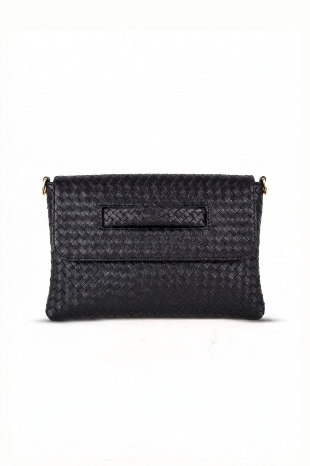 Woven Leather Handheld Crossbody Bag