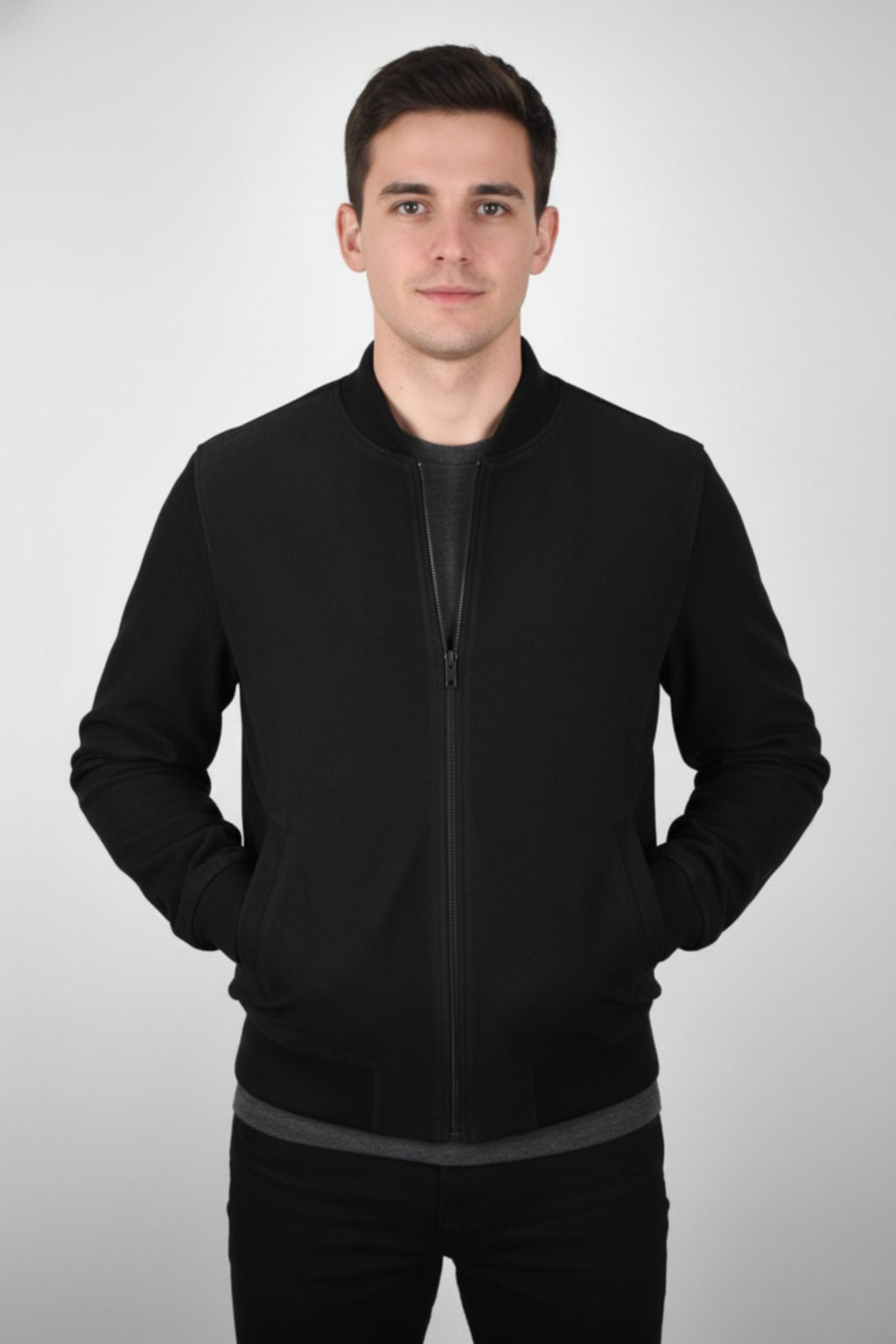 Sienna Regal Leather Bomber - Black - BOB FASHIONJACKET