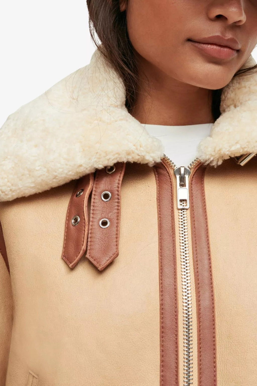 Arctic Muse Shearling Aviator - BOB FASHIONJACKET