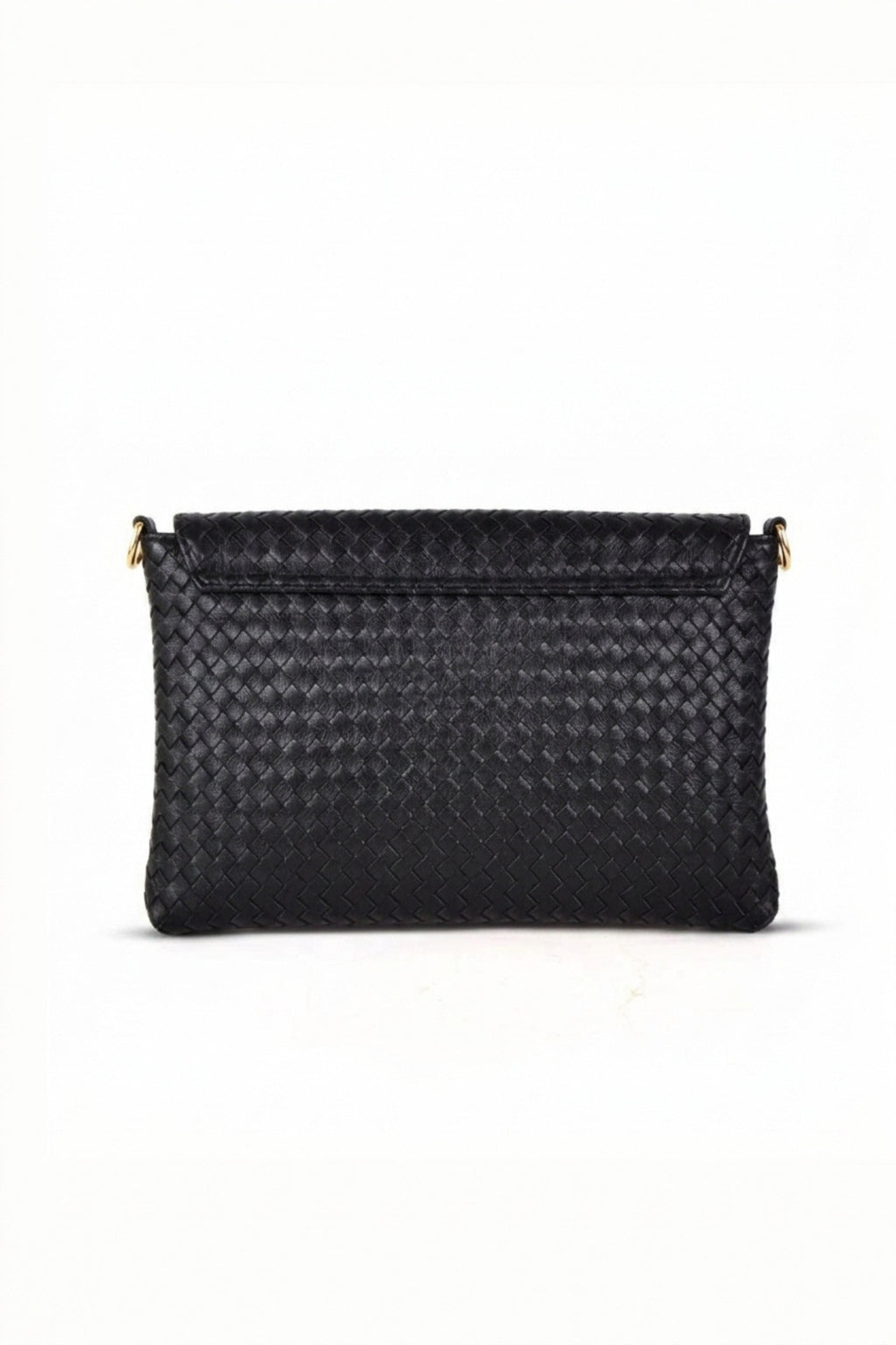 Woven Leather Handheld Crossbody Bag