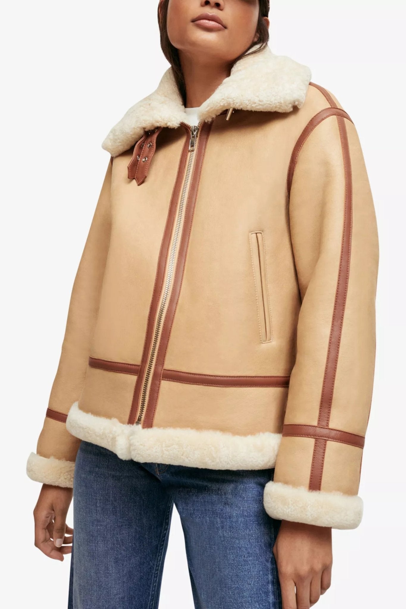 Arctic Muse Shearling Aviator - BOB FASHIONJACKET