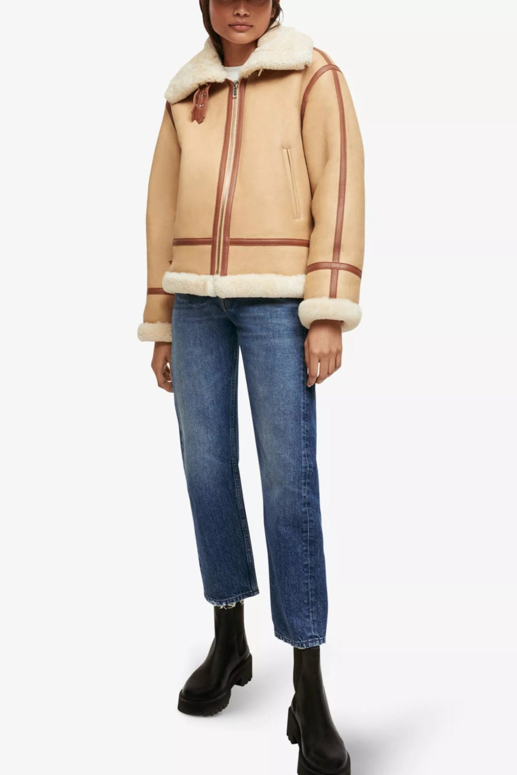 Arctic Muse Shearling Aviator - BOB FASHIONJACKET