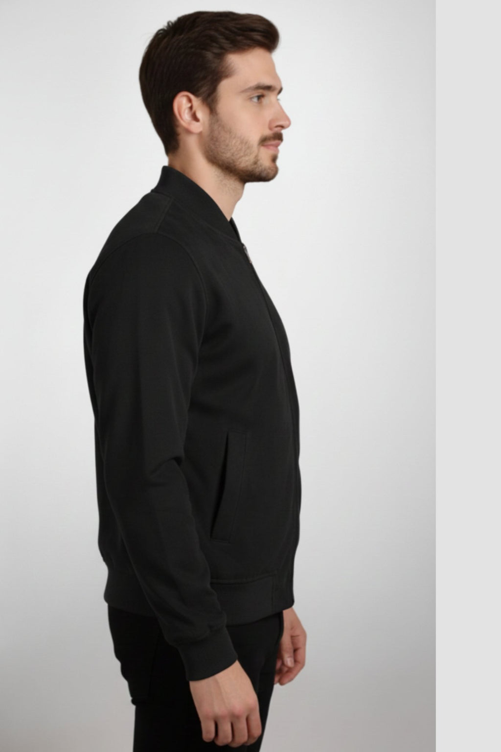 Sienna Regal Leather Bomber - Black - BOB FASHIONJACKET