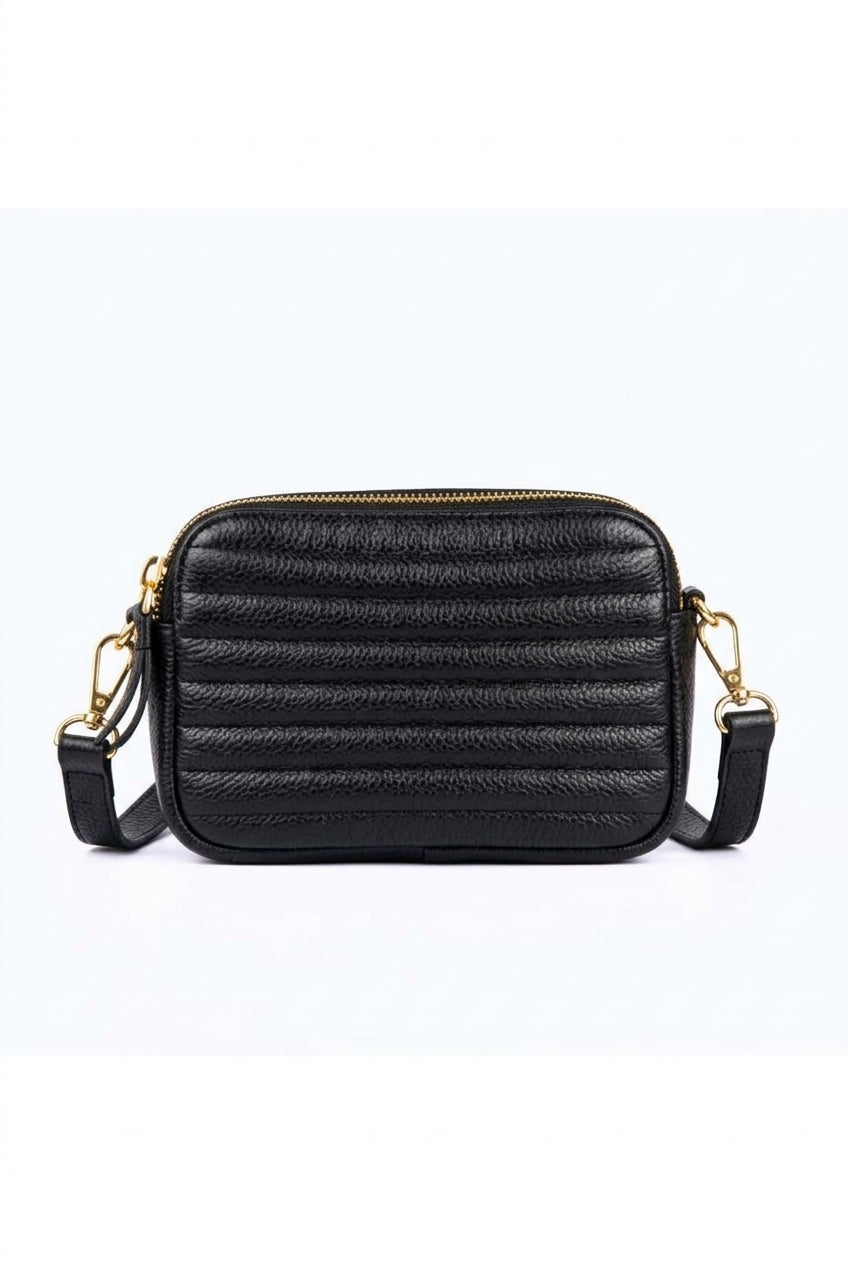 Mila Suede Crossbody Bag - Grained Leather