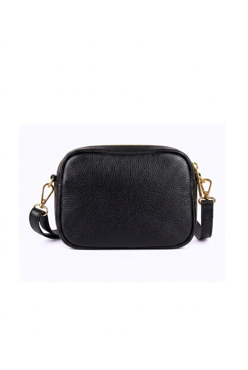 Mila Suede Crossbody Bag - Grained Leather