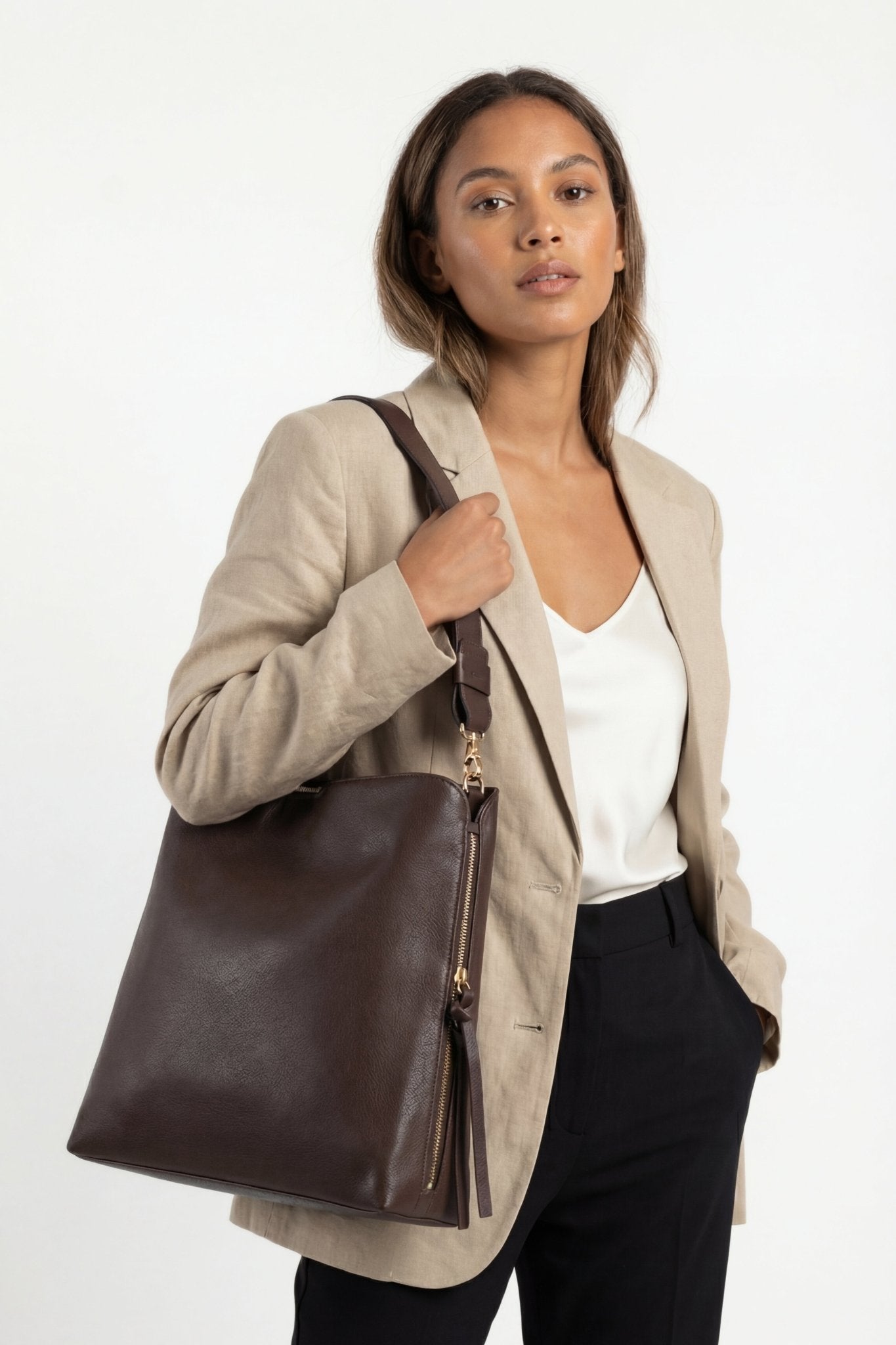 Elara Luxe Leather Shoulder Bag