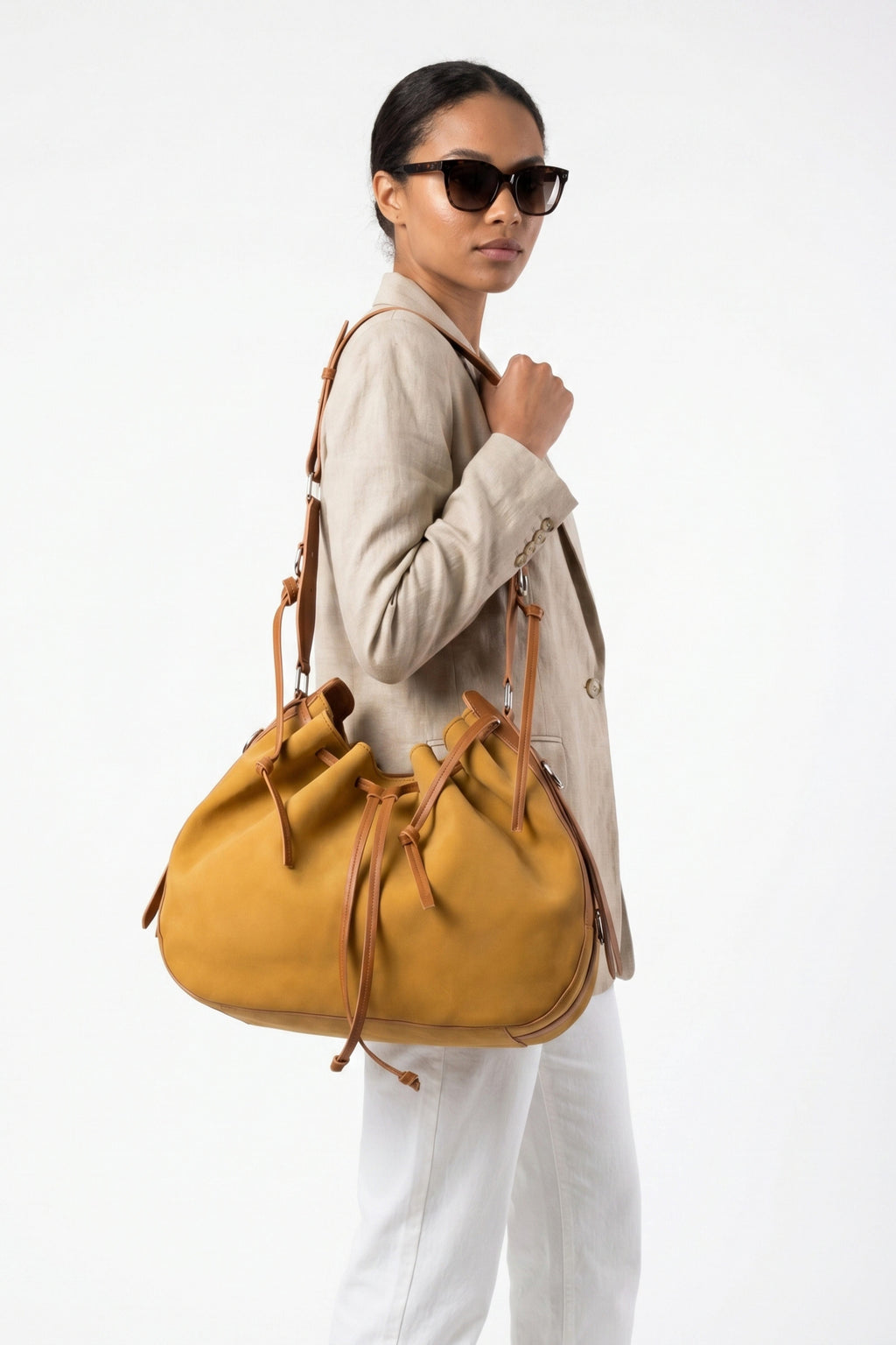 Terra Drawstring Shoulder Bag