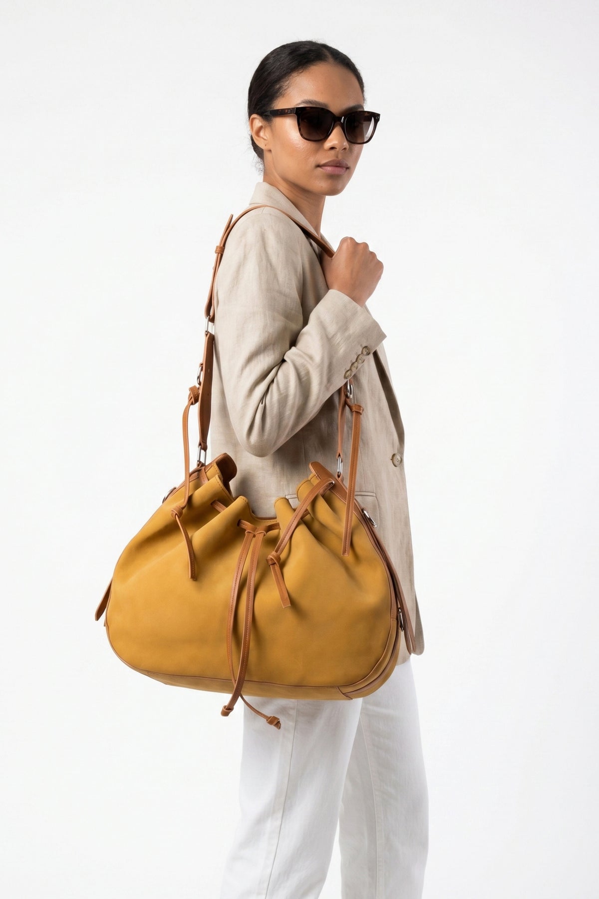 Terra Drawstring Shoulder Bag