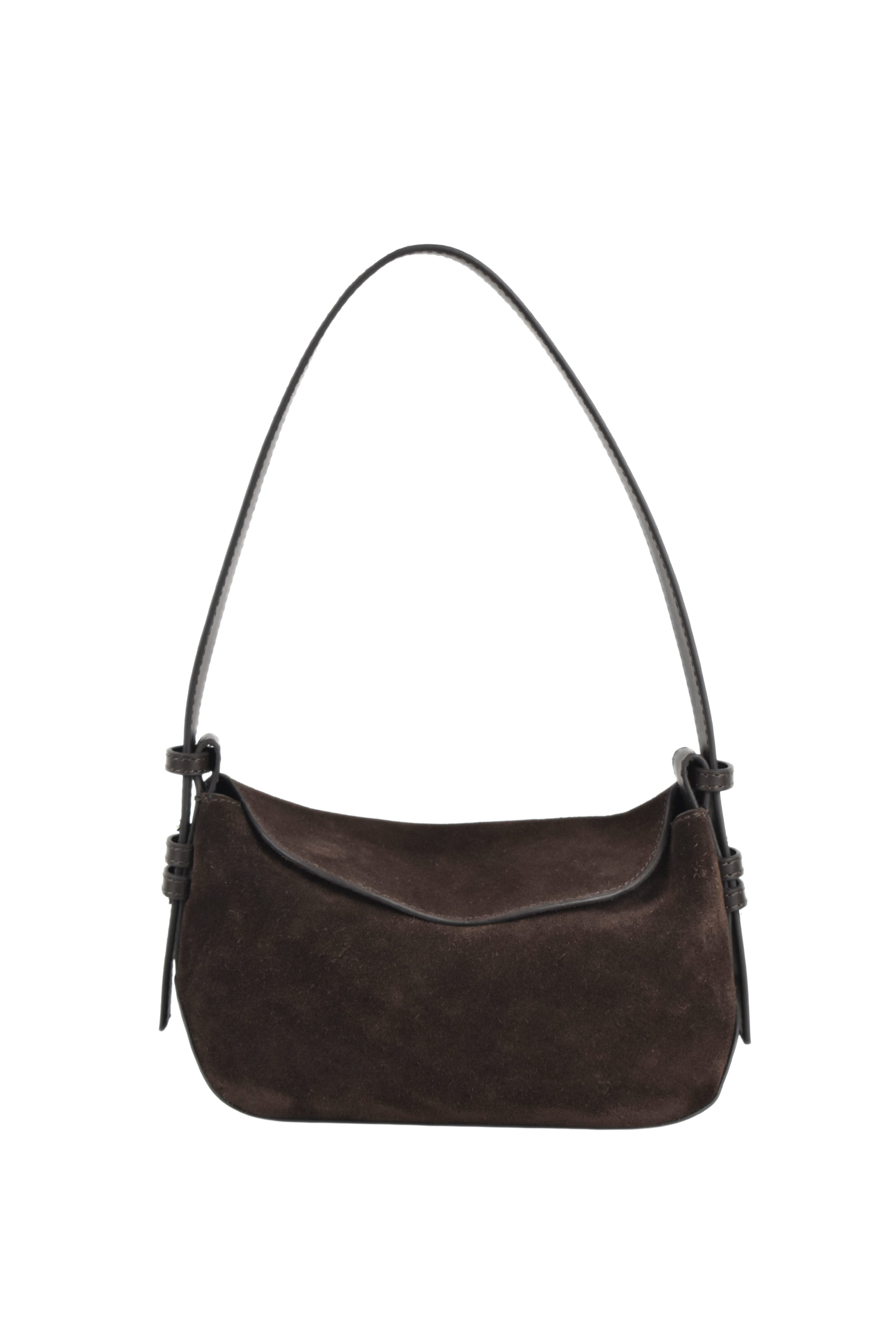 Noir Dune Suede Shoulder Bag