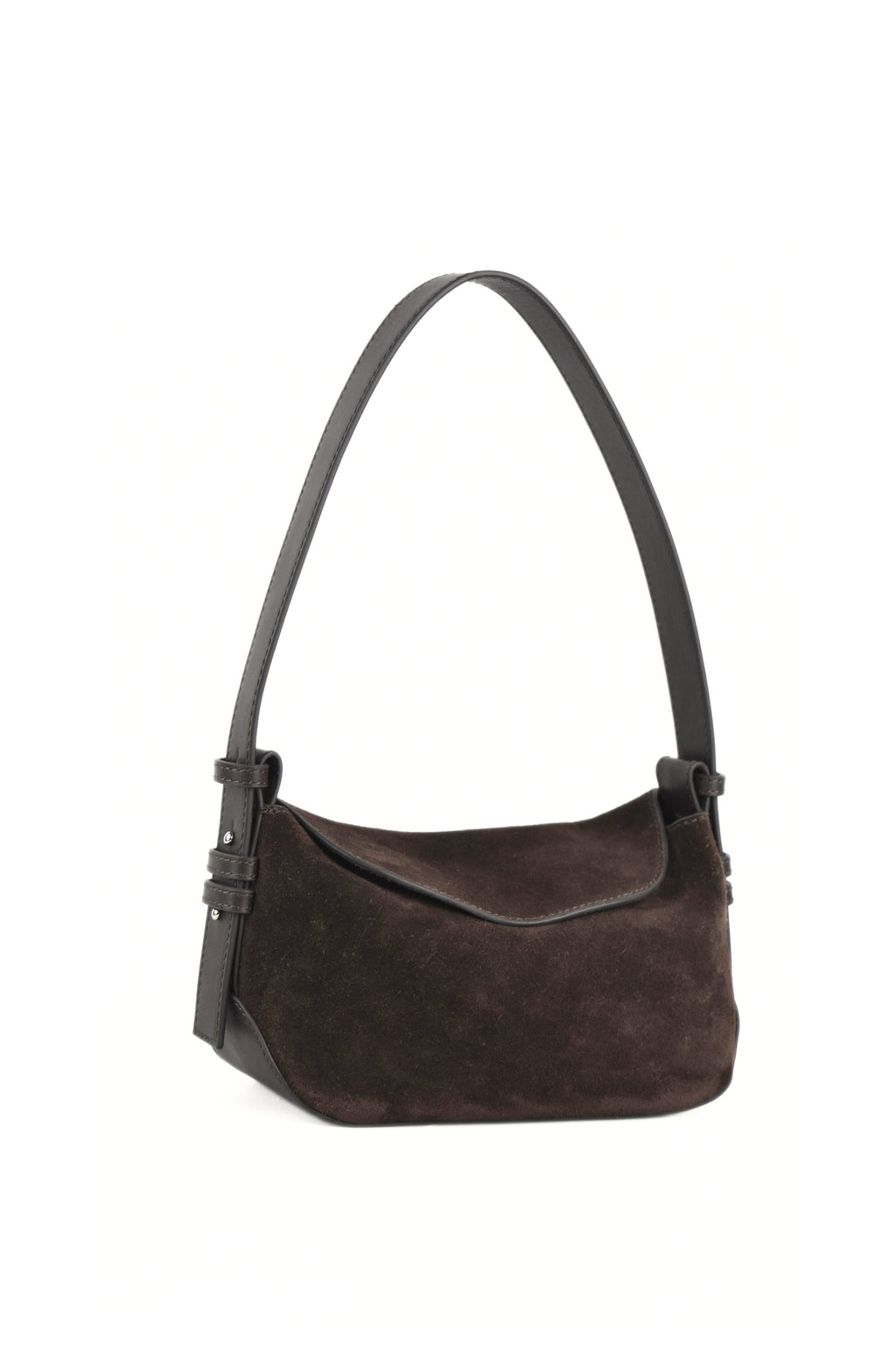 Noir Dune Suede Shoulder Bag